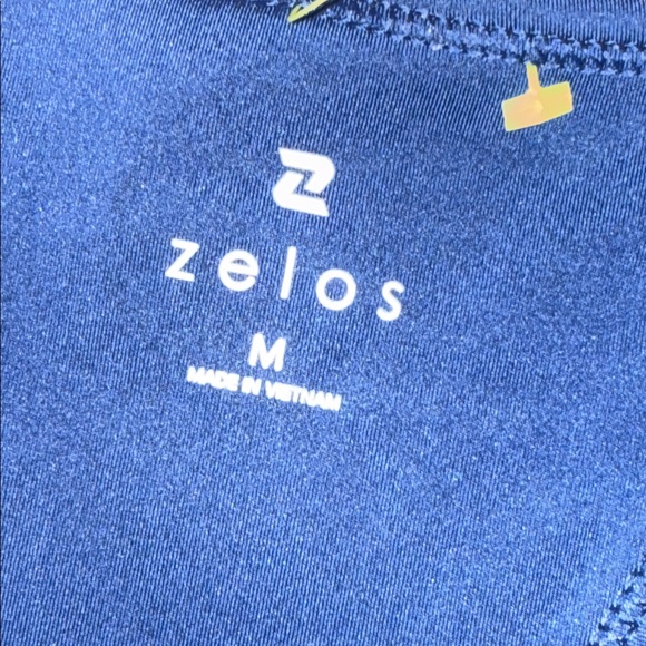 •ZELOS•NWOT DEEP SEA BLUE MEDIUM IMPACT SOLID RACERBACK SPORTS BRA SIZE MEDIUM - Picture 11 of 12